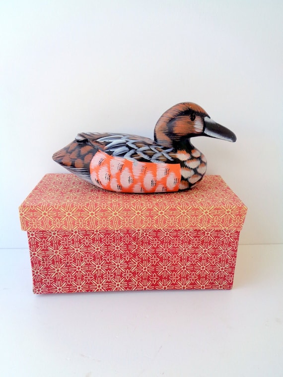 Vintage-Holzente, Enten-Deko, Entenfigur, geschnitzte Holzente, Holzente, Holzdeko, Ente, Geschenk für Entenliebhaber