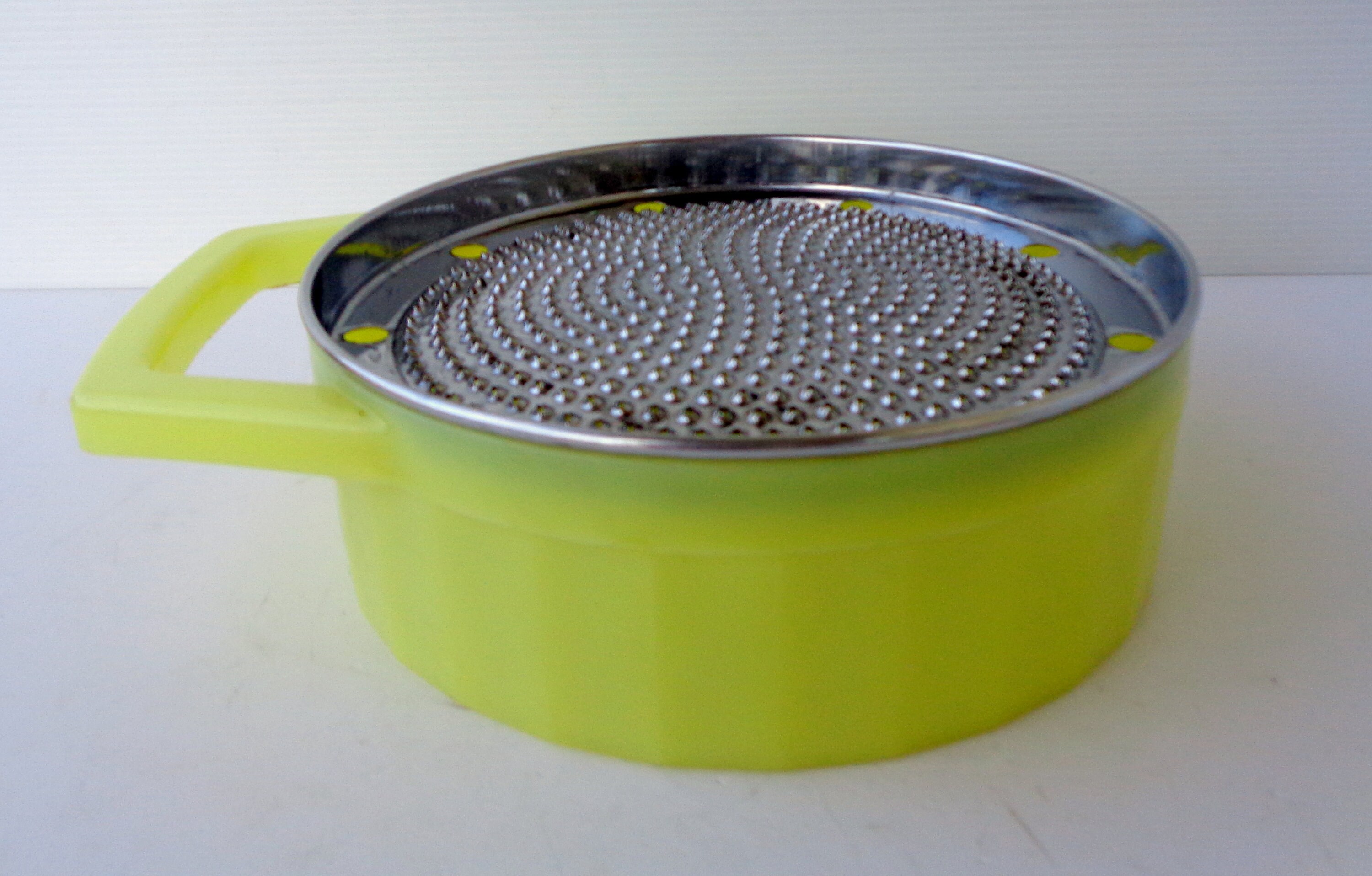 Vintage 1970s Italian Round Steel Cheese Grater Box for Etsy