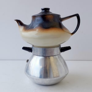 6 cups,Vintage Italian porcellain  brand Letizia Aluminum coffee maker espresso,Barista,domed lid old coffee maker  collectibles Italy