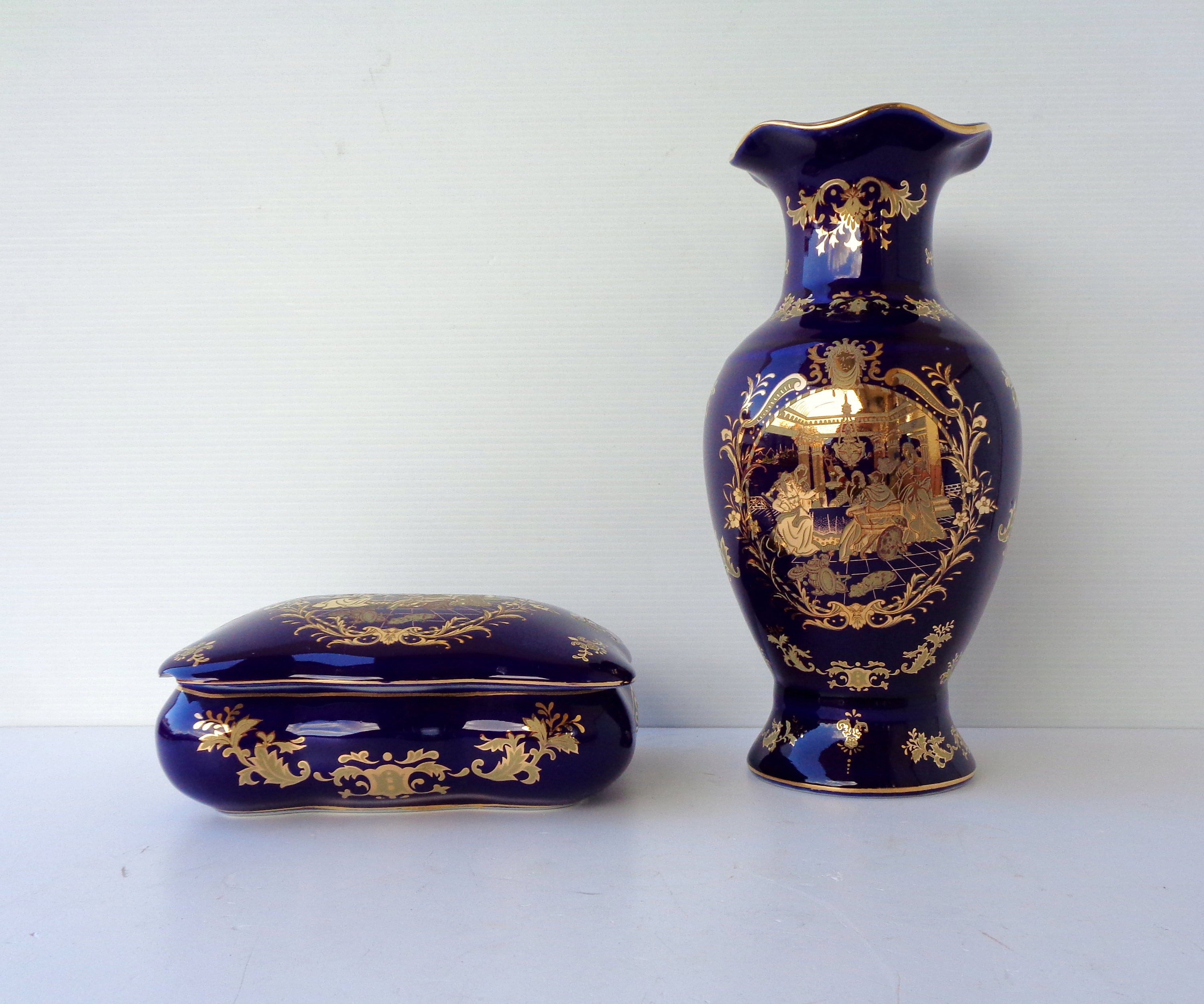 Complete in Limoges with 24k gold decorations flower vase Etsy