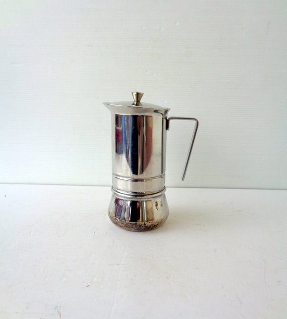 Vintage Stovetop Inox 18/10 Espresso Coffee Maker (Made In Italy