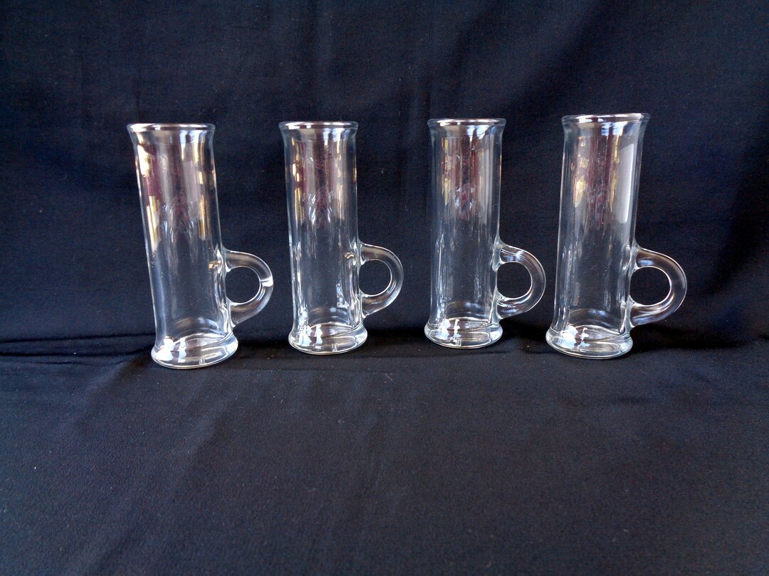 6 Vintage Italian Serve Limoncello Clear Glass Glasses Etsy