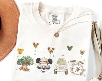 Mickey Safari Comfort Colors Shirt Disney Safari Mode Animal Kingdom Park Outfit WDW Mickey Family Trip Shirt