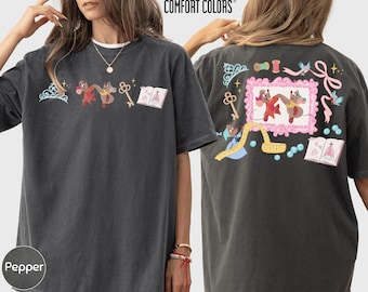 Retro Cinderella Sewing Comfort Colors Shirt, Mice Jaq and Gus Gus Tee