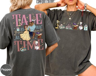 Princess Belle Comfort Colors Shirt, Tale As Old As Time Beauty and Beast Tee