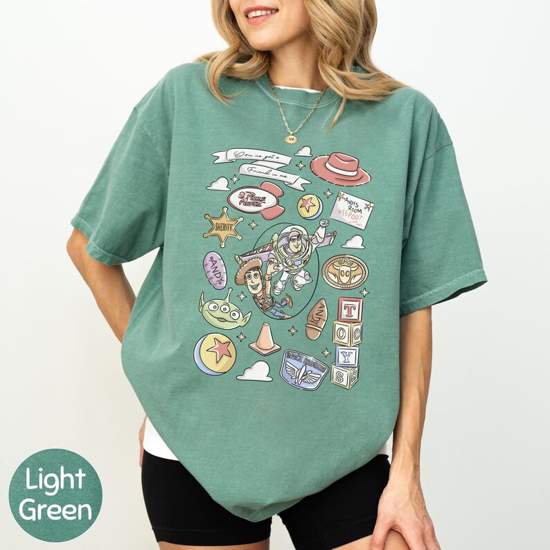 Retro Toy Story Comfort Colors Shirt You've Got A Friend Tee Woody Buzz Rex Hamm Disney Friends Trip Shirt image 13