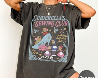 Disney Cinderellas Sewing Club Comfort Colors Shirt, Princess Cinderella And Co 1950 Bibbidi Bobbidi Boo Tee