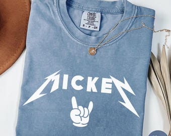 Metal Rock Mickey Comfort Colors Shirt, Funny Disney Tee, Mickey Rock Hand Shirt, Disney Lover Gift, Rock and Roll Mickey