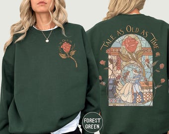 Retro Princess Belle Sweatshirt, Vintage Tale As Old As Time Hoodie