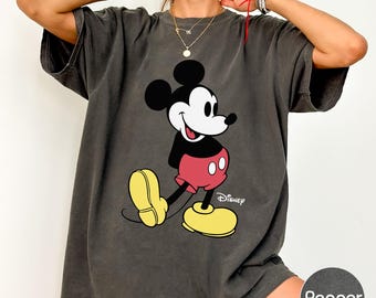 Classic Mickey Pose Comfort Colors Shirt, Retro Disney Tee, Mickey Mouse Vintage Trip Shirt, Cute Disney Park Outfit or Gift Tee