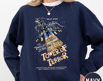 Vintage Magical Tower of Terror Sweatshirt, Retro Mouse and Friends Twilight Zone Hoodie Sweater, Hollywood Studios