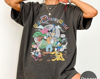 Retro Walt Disneyworld Comfort Colors Shirt, Vintage Mickey and Friends Tee, Retro Disney 2026 Family Trip Gift Shirt