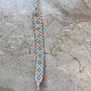 Gradient Friendship Bracelet Blue Yellow Pink Green