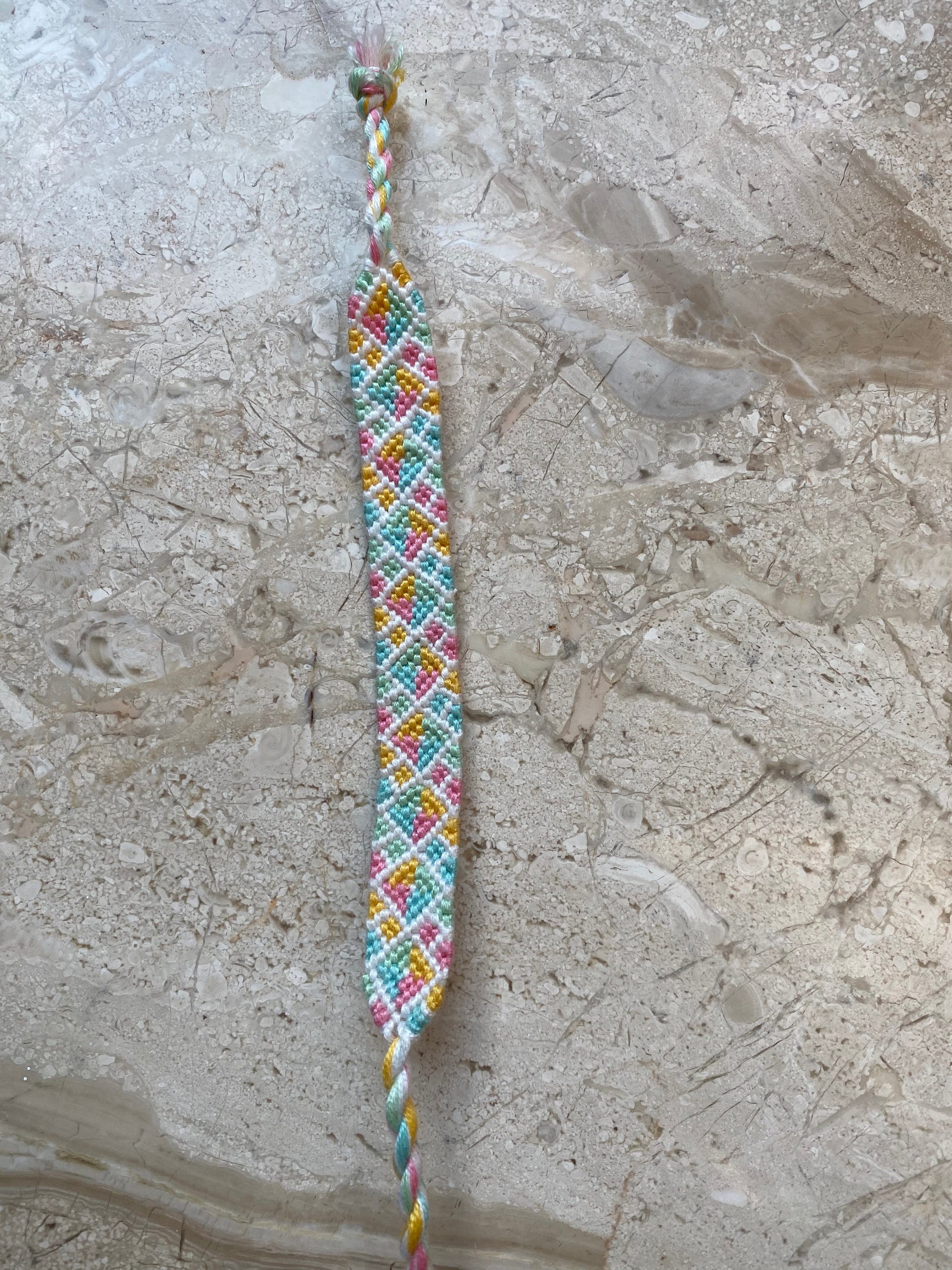 Gradient Friendship Bracelet Blue Yellow Pink Green Etsy Norway