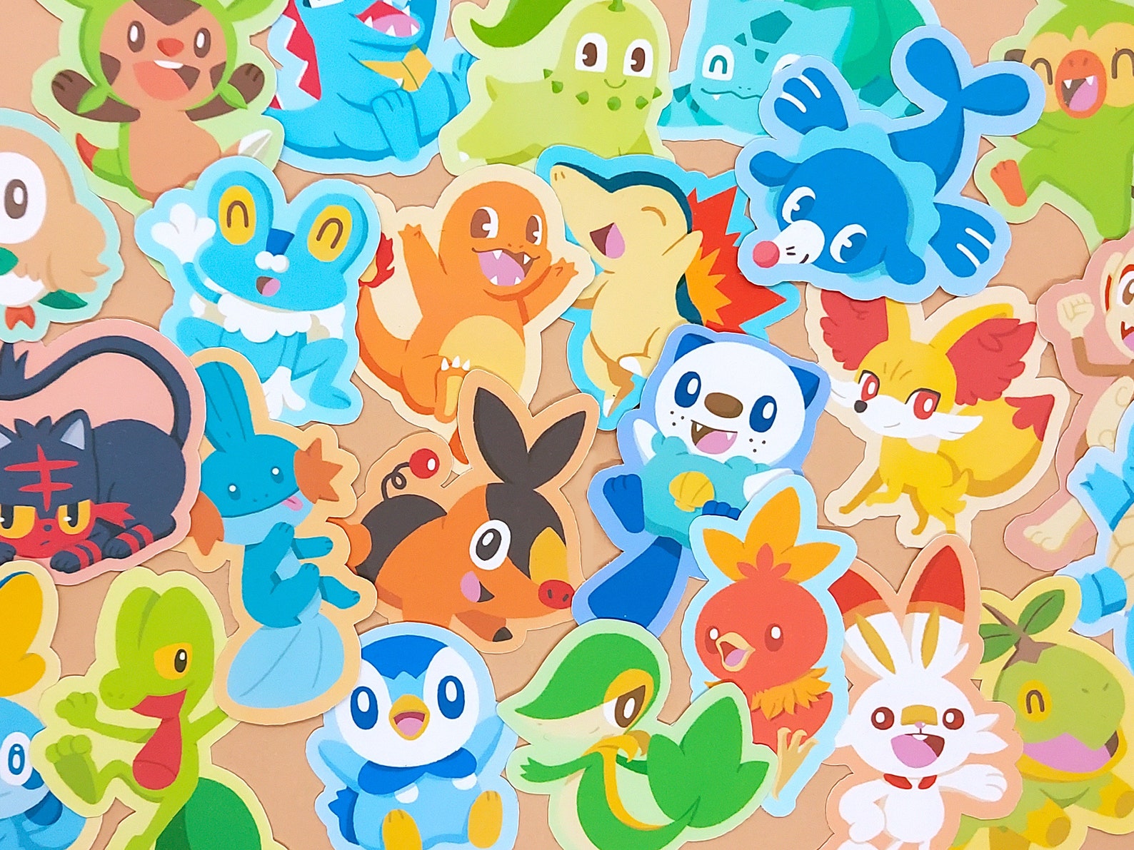 Starter Pokemon Vinyl Stickers Etsy Australia