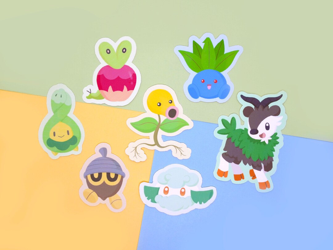 Grass Pokemon Vinyl Stickers - Etsy Australia