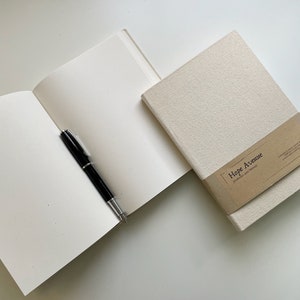 Canvas Journal, Paintable (Full-size, unprimed), *NEW* Now Available in Blank, Lined, or Dot-Grid, Handbound