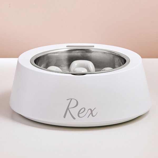 Intelligent Digital Pet Dog Weighing Bowl - Personalised - with added Slow Feeder Tray - Smart Bowl - Epaws Basics Collection - Slow Feeding