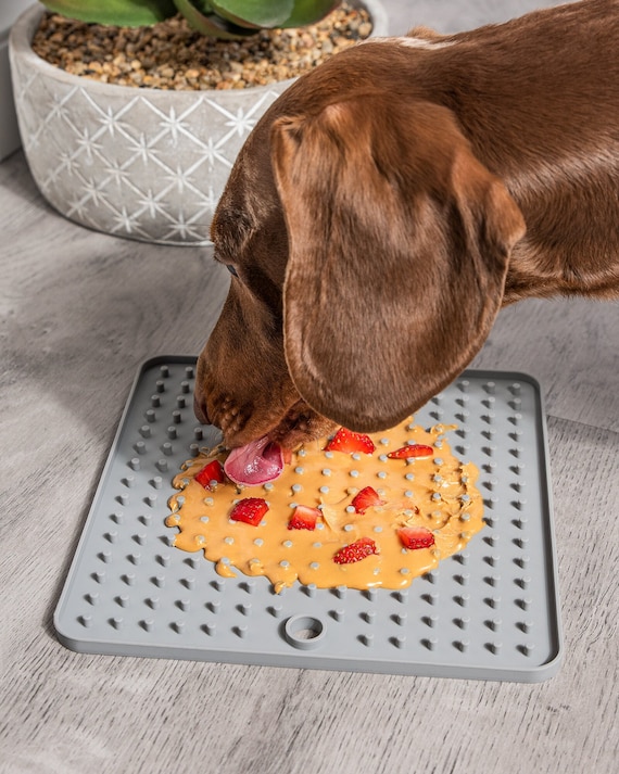 Dog Licking Pad, Silicone Slow Feeder Dog Plate Mat Dog Lick Mat