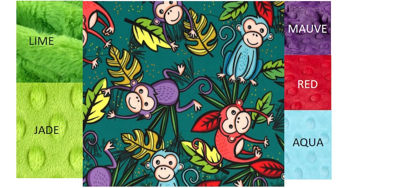 Animal Baby Blanket Car Seat Blanket Monkey Baby Blanket Personalized Baby Blanket Stroller Blanket Baby Girls Blanket