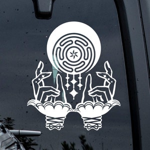 Hecate Wheel / Goddess Hecate / Wheel / Goth / Gothic / Pagan / Wiccan / Wicca / Witch / Witchy / Vinyl Decal / Car sticker / Car Decal