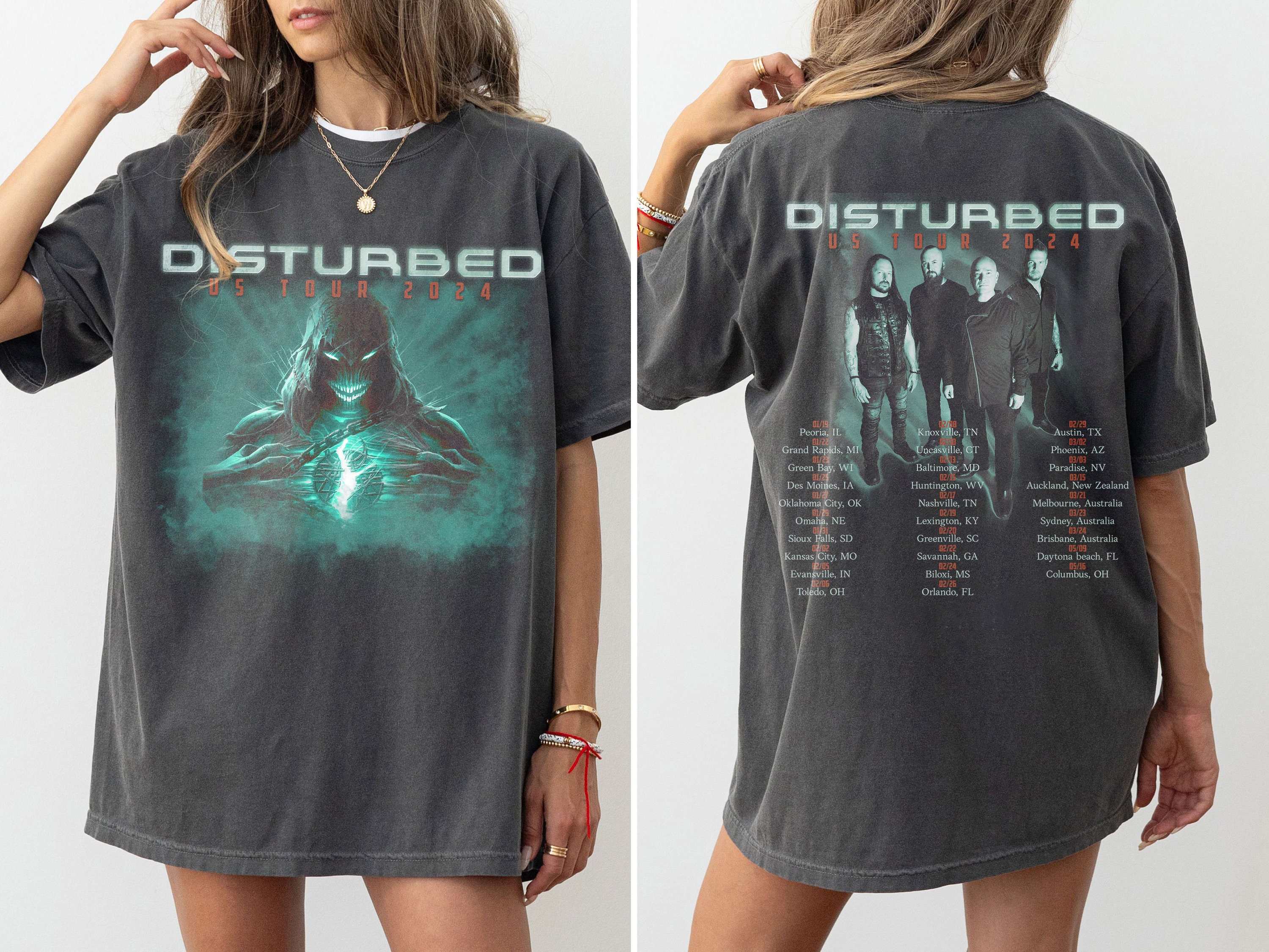Disturbed US Tour 2024 Shirt, Disturbed Band Fan Shirt, Disturbed 2024