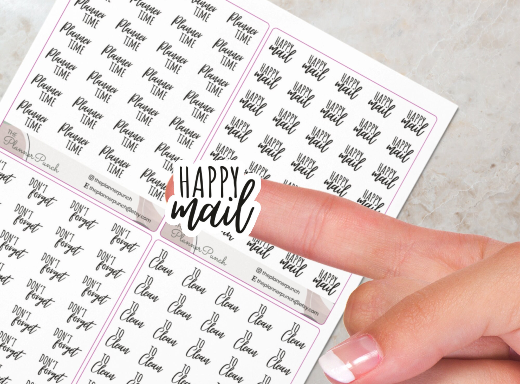Printable Script Planner Stickers Dont Script Stickers Etsy