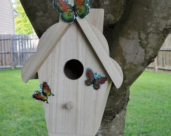 2 PACK SPECIAL tack-on Ark Workshop CHICKADEE House Cedar Shelter Box Home for the Black /& Brown Capped Chickadees .. slat roof