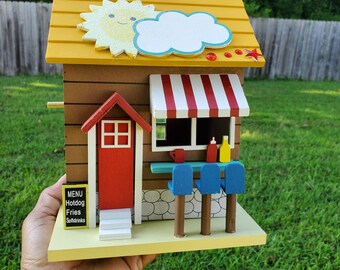 2 PACK SPECIAL tack-on Ark Workshop CHICKADEE House Cedar Shelter Box Home for the Black /& Brown Capped Chickadees .. slat roof