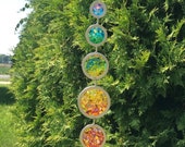 Chakra Yard Stake Garden Art Yard Art Yard Decor Glass Metal Blingthingz Sparkly Chakra Stake Yard Stake BlingthingzbyAmy Etsy