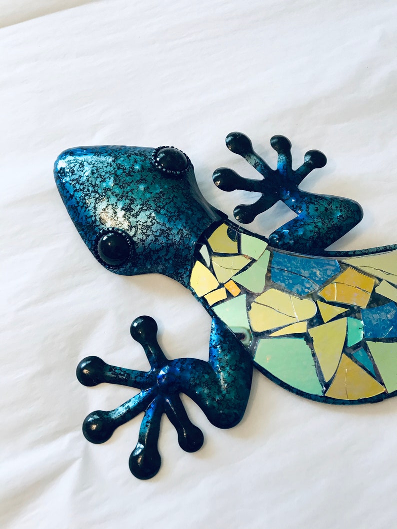 Gecko Yard Art....Gecko Wall Decor....Gecko Garden Etsy