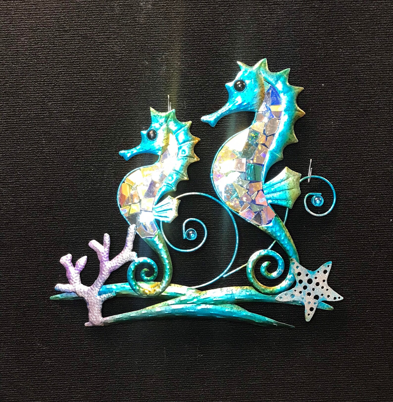 Double Seahorse Wall Sculpture..Garden Art..Yard Art..Yard Etsy