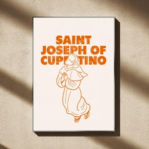 St. Joseph of Cupertino Poster – Digital Download, Catholic Saint Wall Art, Favorite Saint Home Decor, Printable Catholic Poster