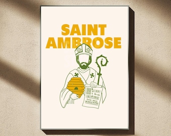 St. Ambrose Catholic Art Print: Patron Saint of Lost Things (Digital Download)