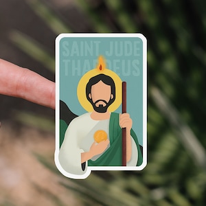 St. Jude of Thaddeus Sticker – Patron Saint of Hope &  Impossible Causes, Catholic Vinyl Sticker, Inspirational Faith Gift, Baptism Gift