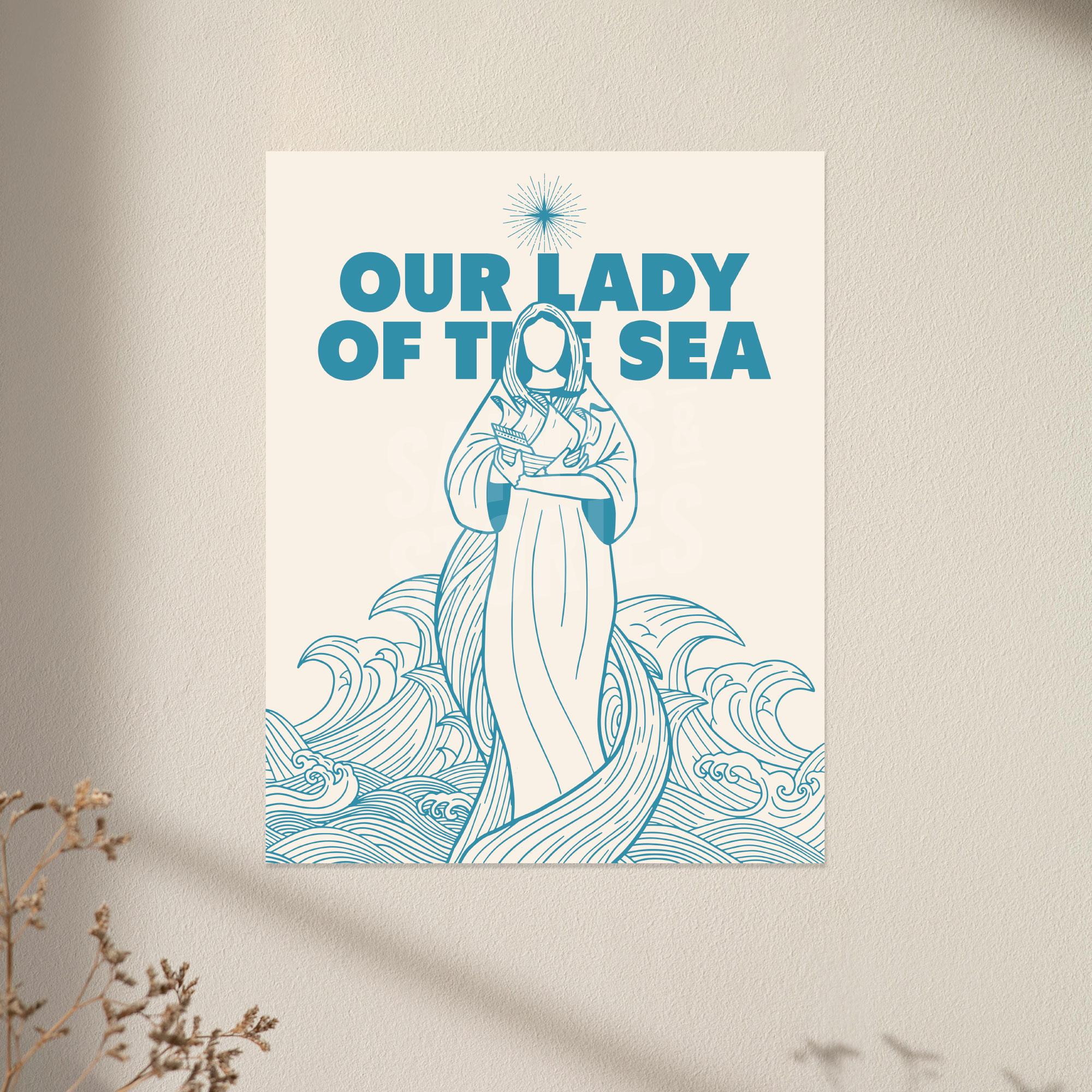 Our Lady of the Sea Poster – Printable Catholic Art, Catholic Wall Art ...