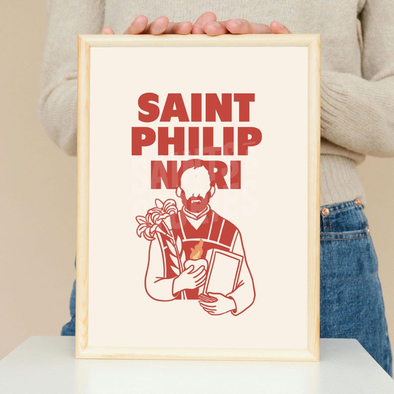 St. Philip Neri Catholic Art Print: Patron Saint of Joy (digital ...