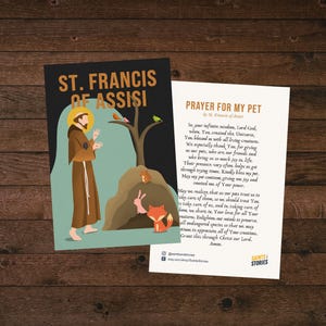 Prayer for my Pet by St. Francis of Assisi Holy Card 4x6