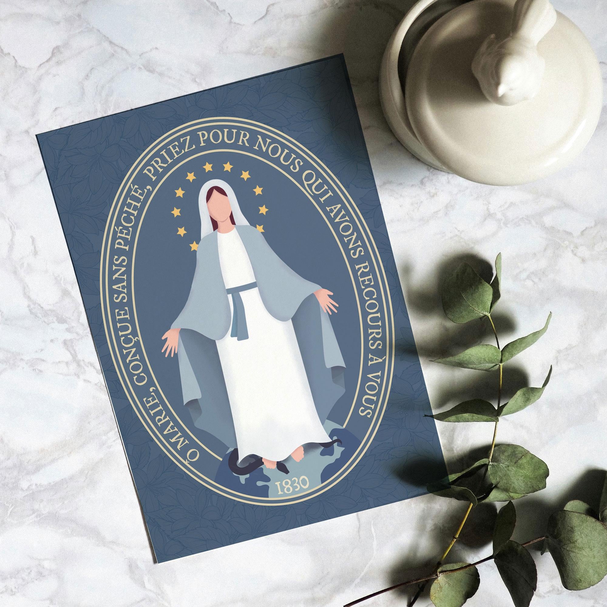 Prayer to Our Lady of the Miraculous Medal 4x6 Holy Prayer Card - Etsy