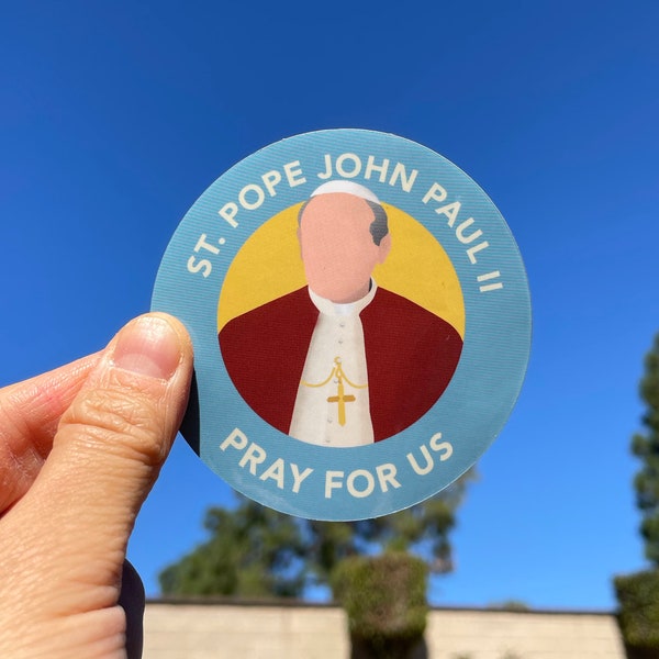 St. Pope John Paul II Sticker | Catholic Sticker Active