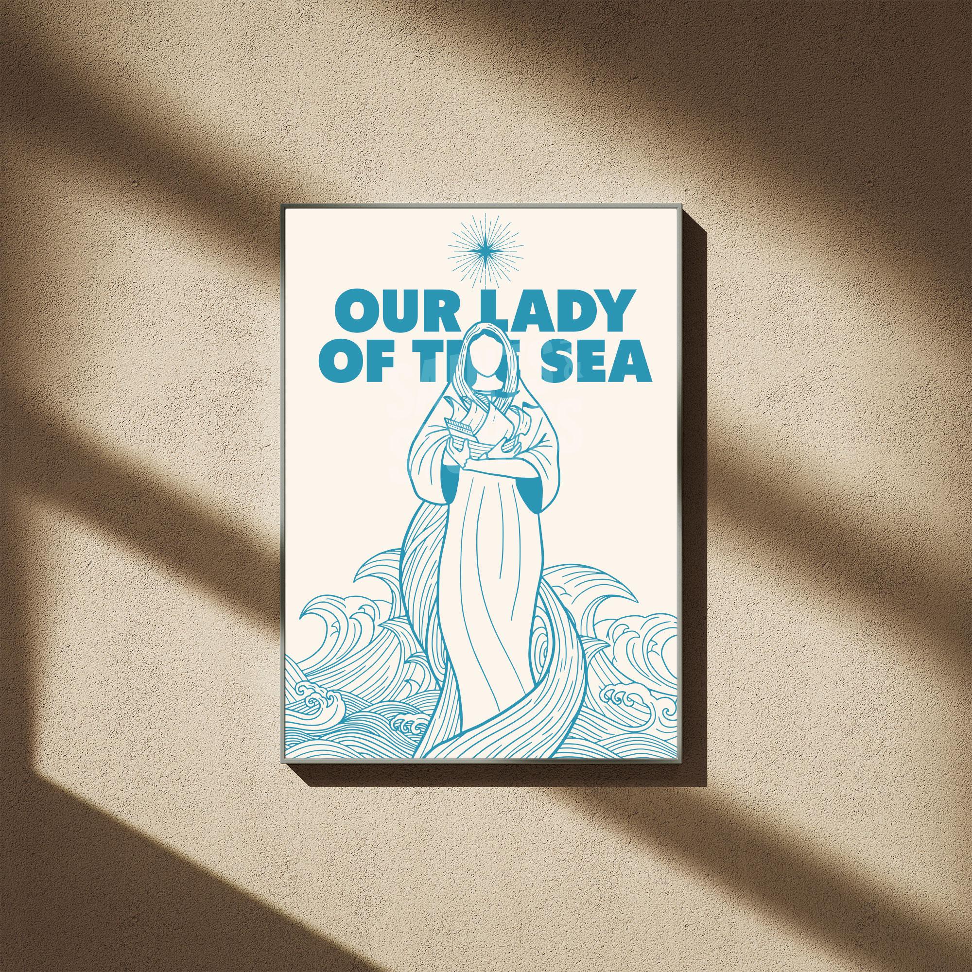 Our Lady of the Sea Poster – Printable Catholic Art, Catholic Wall Art ...