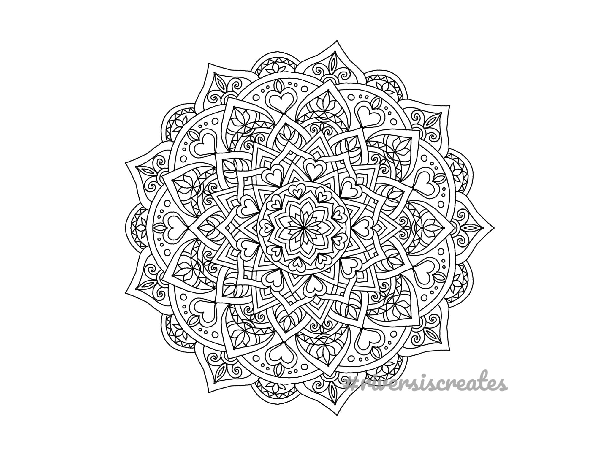 Daisy Mandala Printable Coloring Page - Etsy