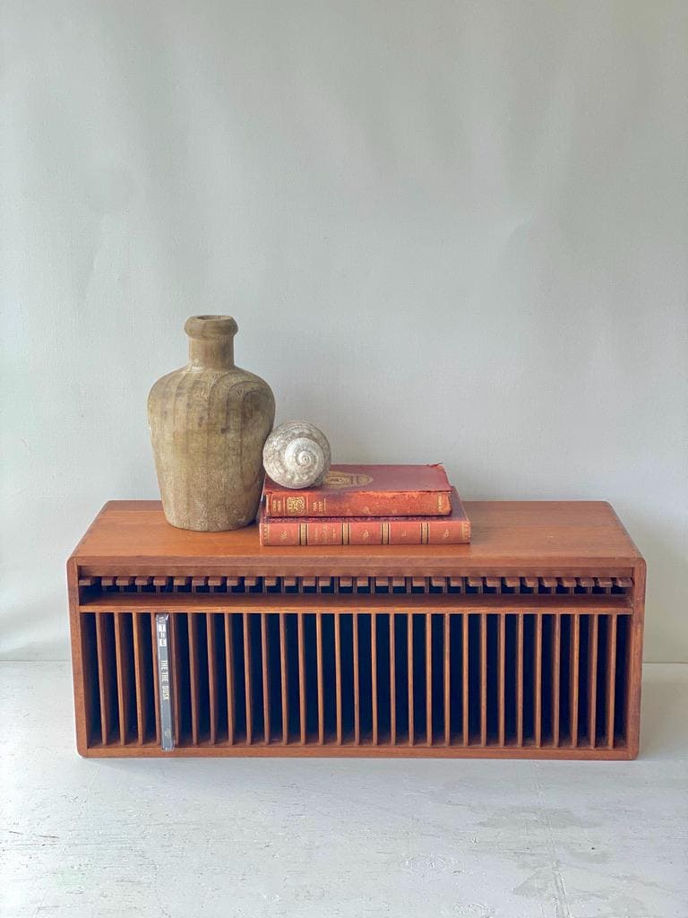 Large Solid Teak CD Organizer Vintage Rack by Kalmar With Eject - Etsy