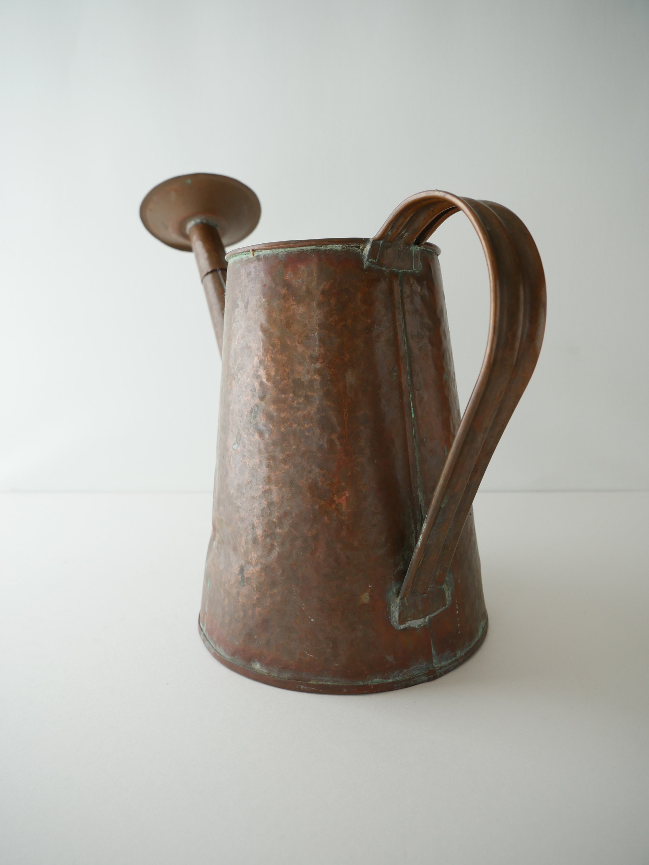 French Copper Watering Can With Original Rose Rustic Hand Etsy