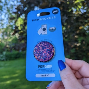 Purple Pop Socket PopSockets PopGrip: Swappable Grip for Phones & Tablets