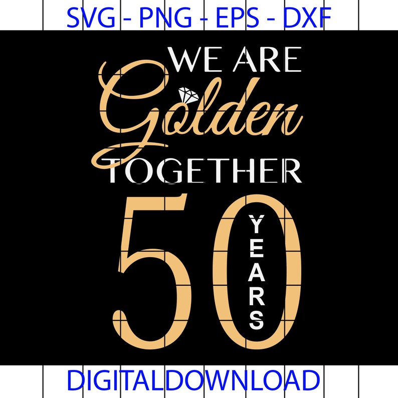 Download Romantic For Couples 50th Wedding Anniversary svg eps dxf | Etsy