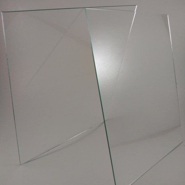 Glass replacement sheet for picture frames set of 2, 11 x 14 glass, 8 x 10 glass, 5 x 7 glass