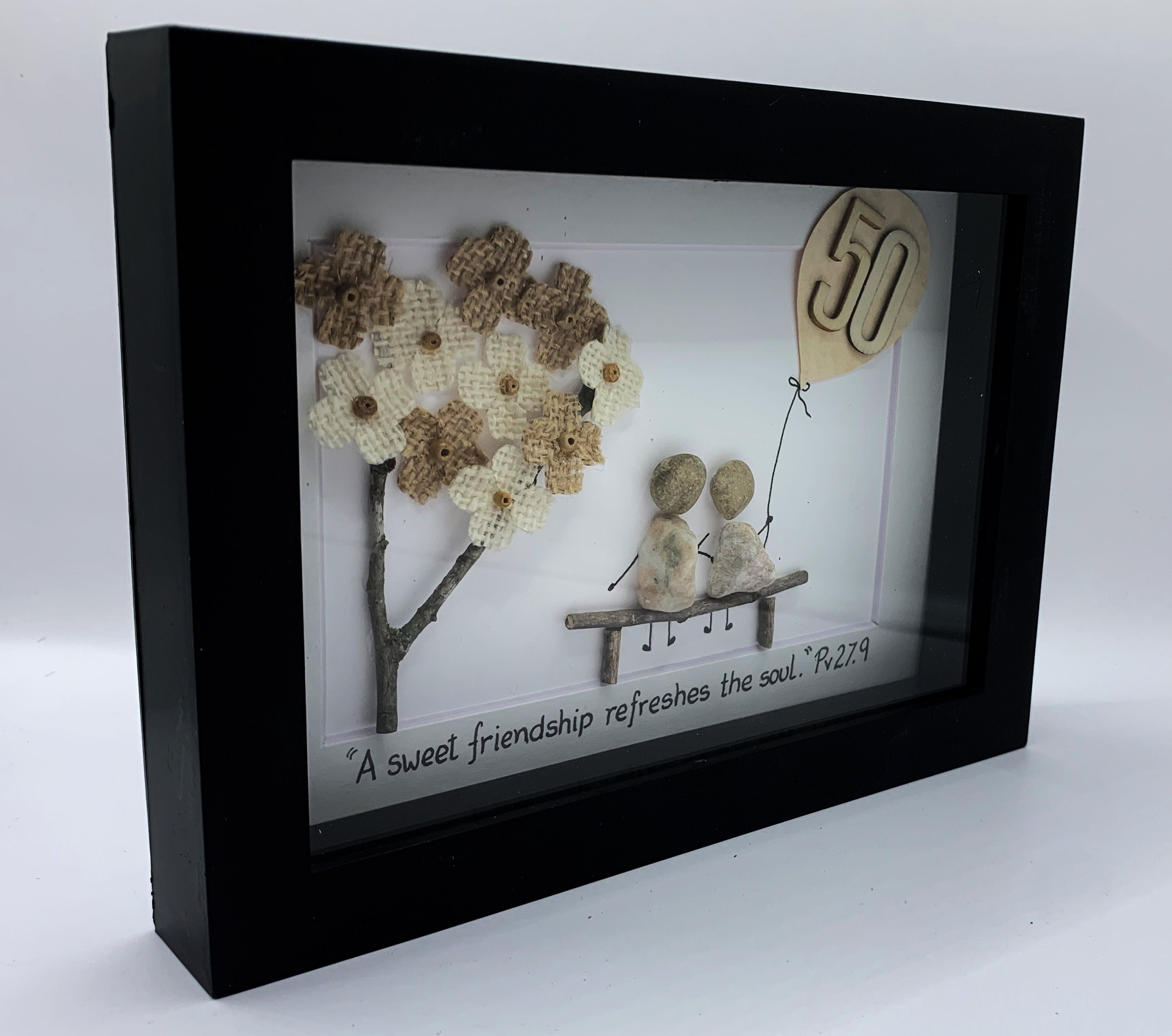 Friendship Pebble Art Gift for Friend Friend Birthday 50th Etsy