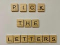 Scrabble letters by piece, individual wood crossword tiles