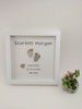 Personalizable nursery footprint pebbleart, newborn pebble art, nursery decor, framed baby footprint, custom nursery wallart 